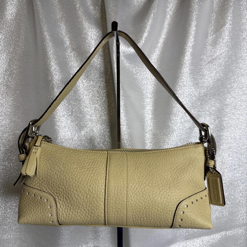 Vintage Coach 2004 Hampton Beige Leather Bag Purse